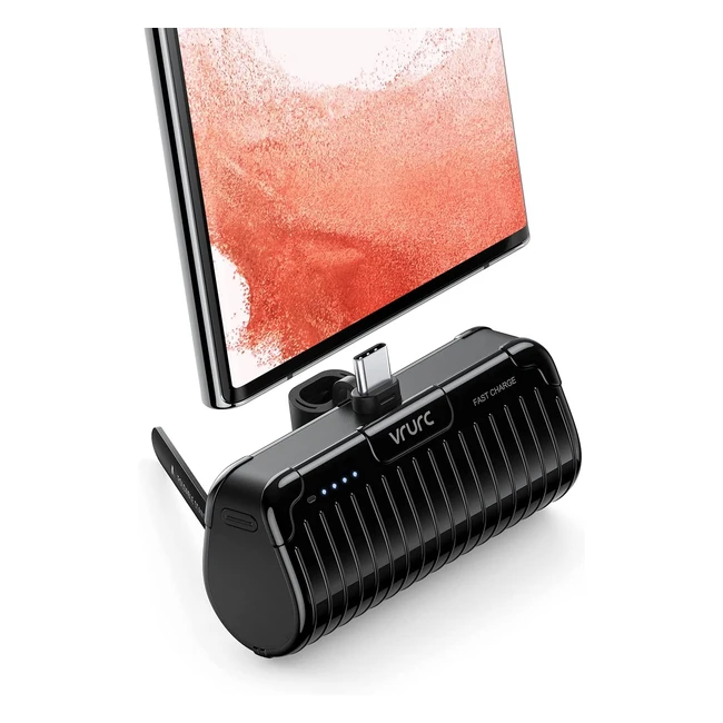 Powerbank USB-C 5000mAh VRURC - Carga rápida 20W, compatible con Samsung, Xiaomi, Huawei, Oppo, Realme y más