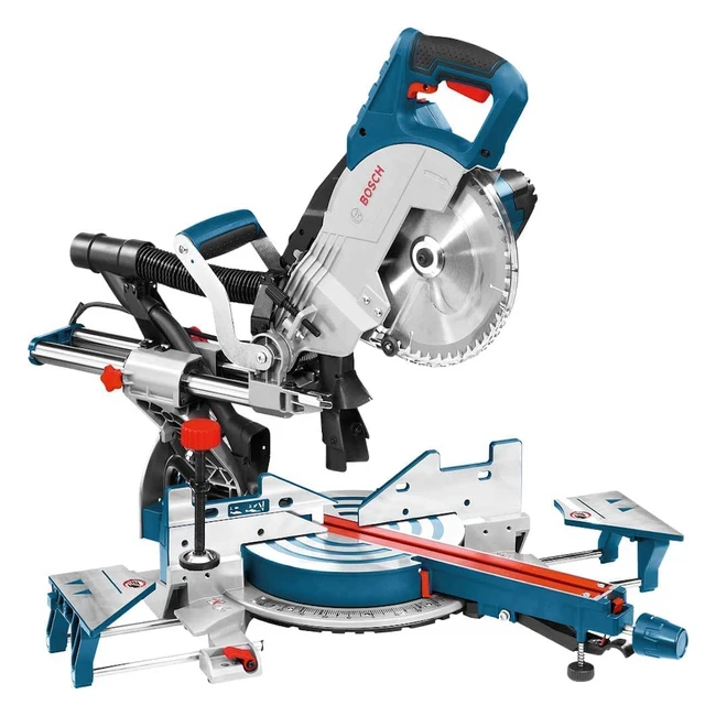 Bosch Professional GCM 8 SJL Sliding Mitre Saw - Powerful & Compact with 216mm Sawblade & Dust Extraction System