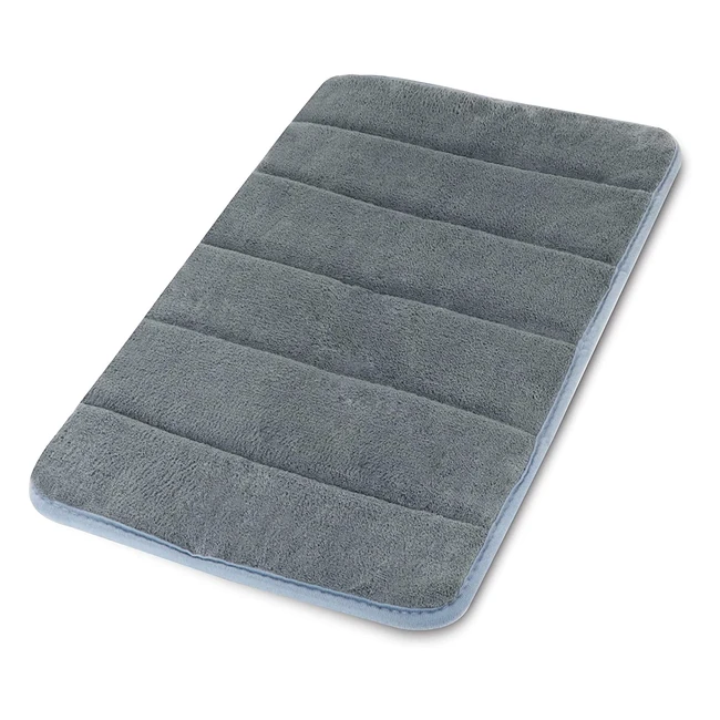 Alfombra antideslizante de baño, suave y absorbente de espuma de memoria, 40x60 cm