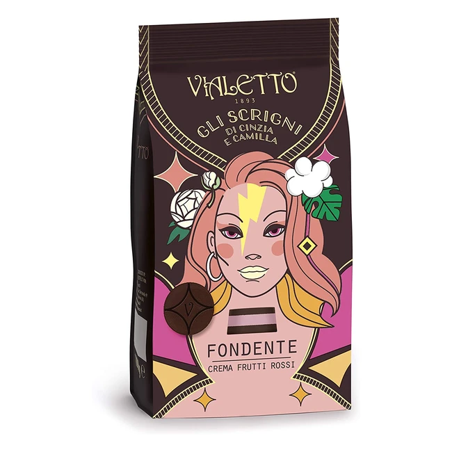 Praline di Cioccolato Fondente e Crema ai Frutti Rossi - Vialetto 150g