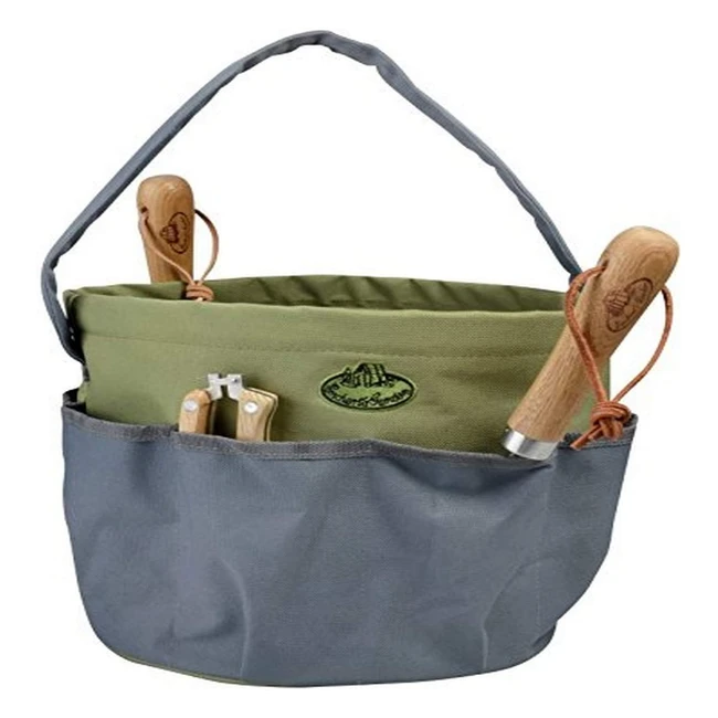 Bolsa de herramientas para jardín Fallen Fruits GT89 gris con múltiples bolsillos y compartimentos