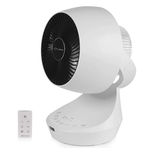 Mycarbon Quiet Fan - Energy Efficient, 12 Speeds, Remote Control