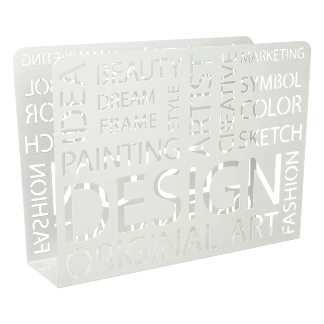 Revistero Haku Mbel en Metal Blanco - Ancho 35 cm - Almacenamiento de Periódicos