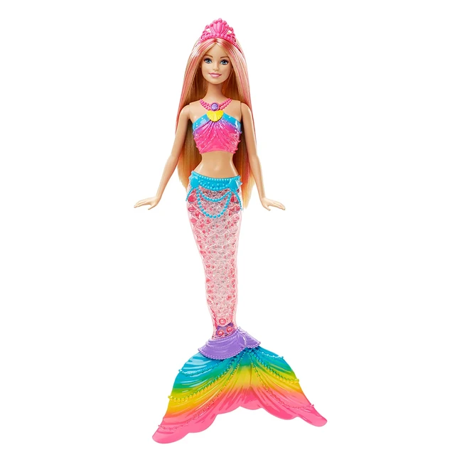 Barbie Dreamtopia Regenbogen-Meerjungfrau-Puppe mit beweglichen Flossen
