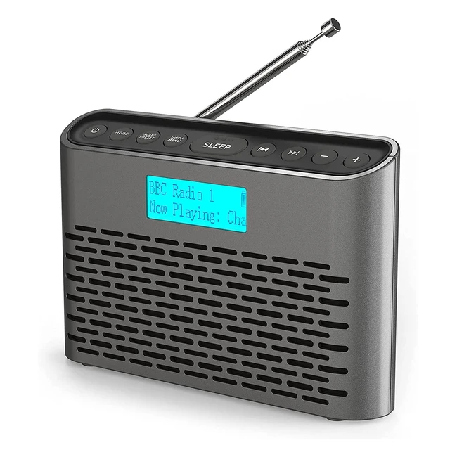 Slim Portable DAB Radio with USB Charging - 15 Hours Playback | iBox
