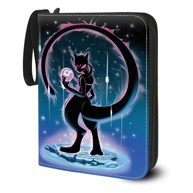 Tragbares Sammelalbum für Karten und Fotos mit 400 Kartenkapazität und Reißverschluss