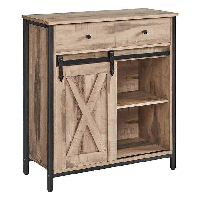 Meuble de rangement VASAGLE avec porte coulissante et tagre rglable - Styl