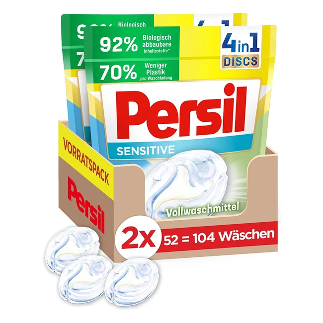 Persil Sensitive 4in1 Discs - Fr Allergiker  Babys - 104 Waschladungen