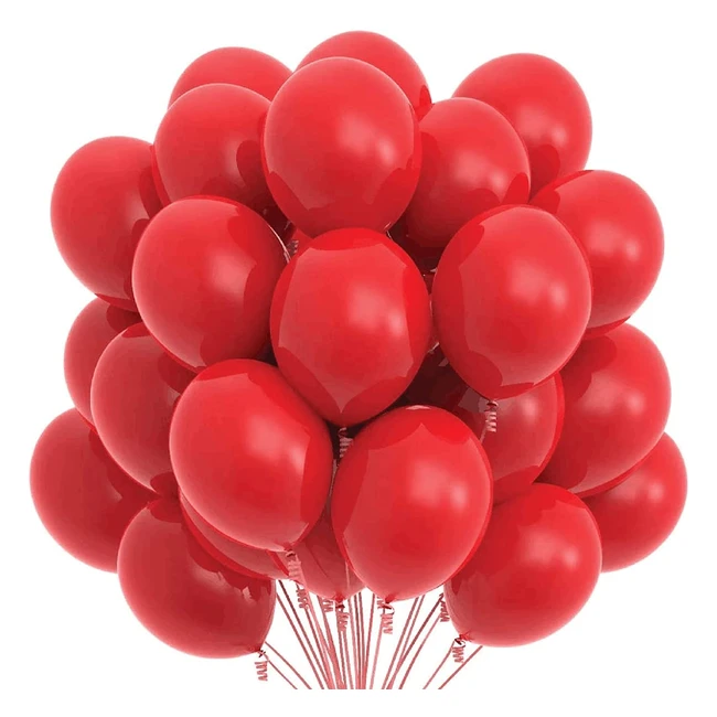 100 Pcs Red Latex Balloons for Kids Birthday Party Decorations - Brighter and Th