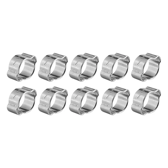 Lot de 10 colliers de serrage en acier inoxydable ajustables pour tuyaux de 57 à 79mm