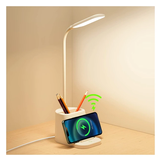 Lámpara de Escritorio LED con Carga Inalámbrica y Control Táctil - Yamyone