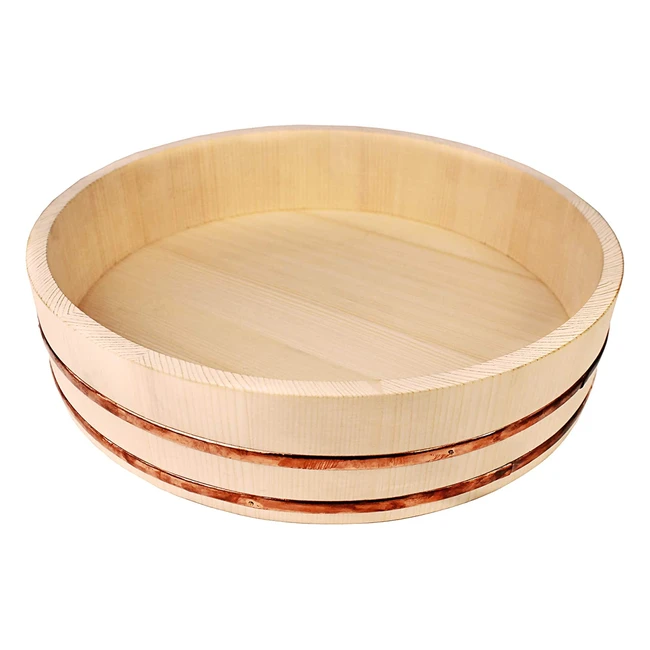 Ciotola Hangiri in Legno di Pino - Reishunger - 30 cm - Set per Riso Sushi