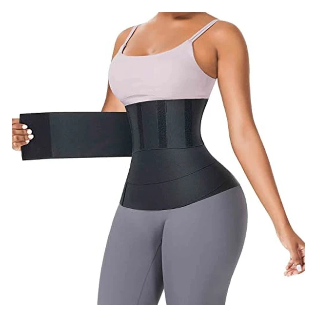 FeelinGirl Sauna Waist Trainer for Women - Plus Size Tummy Wrap with Adjustable 