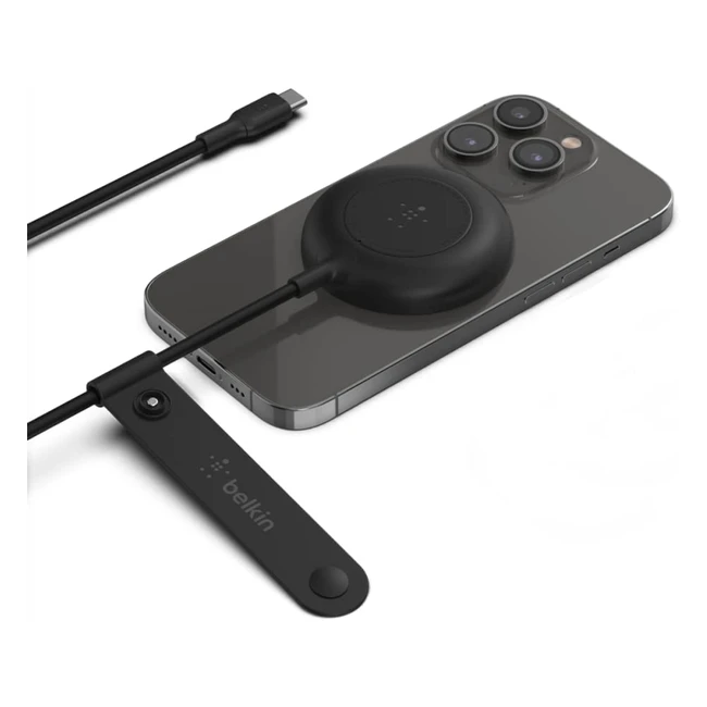Chargeur MagSafe Belkin sans fil portable magnétique pour iPhone 14 et 13 - câble 2m inclus