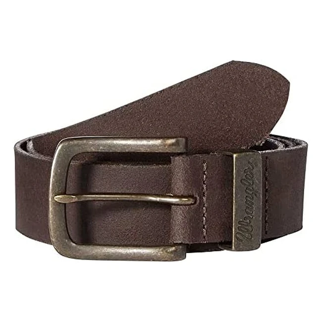 Wrangler Herren Gurtel braun mit Metallschlaufe 4cm breit Modellnummer W0080US