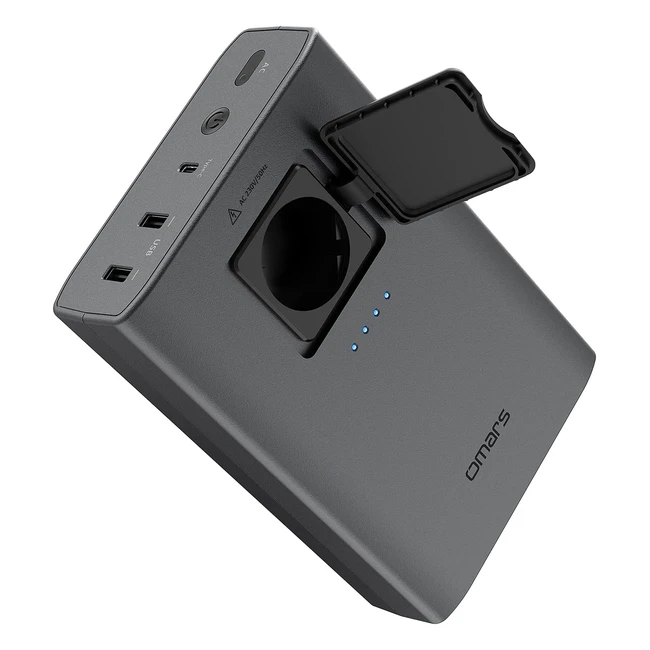 Batterie Externe Omars 88Wh 24000mAh avec Prise de Courant AC 90W, Type-C PD 18W, 2xUSB 5V/2.4A - Chargeur Portable pour Ordinateur Portable MacBook Pro Air Drones Caméra