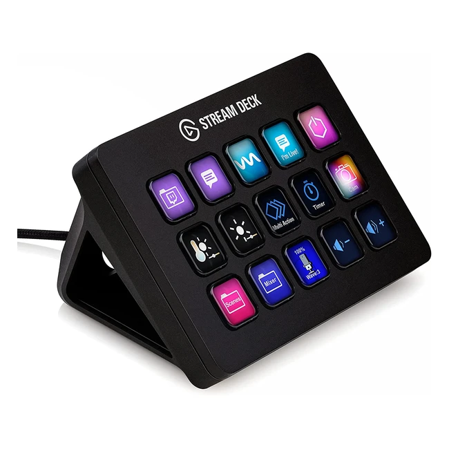 Elgato Stream Deck MK2 - Studio Controller with 15 Macro Keys for OBS, Twitch, YouTube and More - for Mac and PC