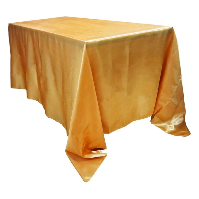 Nappe Satin Rectangulaire 250-350cm Or pour Mariage et Événements - Sans Couture
