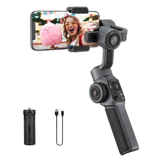 Zhiyun Smooth 5 Gimbal Stabilizer for Smartphones - 3-Axis Anti-Shake with Tripo