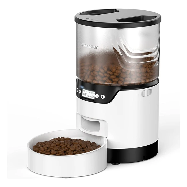 Comedero Gato Automático Giotohun - Dispensador de Comida Programable con Pantalla LCD y Grabación de 10s - Capacidad de 3L