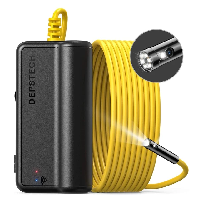 Depstech Dual Lens Endoscope Camera 1080P with 7 LED Zoom - Android & iOS Compatible