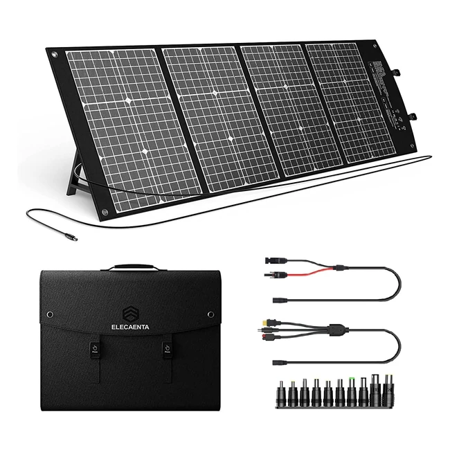 Chargeur solaire portable 120W pliable avec USB-C PD45W QC3.0 CC pour camping et urgence