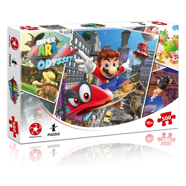 Super Mario Odyssey Jigsaw Puzzle Game - 500 Pieces - Join Mario and Cappy to Defeat Bowser and Rescue Princess Peach - Ages 10+