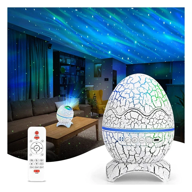 LED Sternenhimmel Projektor Galaxy Planetarium mit Fernbedienung, Nachtlicht Polarlicht mit Bluetooth-Lautsprecher, Aurora-Effekte, weißes Rauschen und Sterne für Kinder und Erwachsene