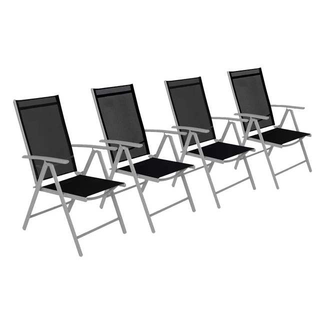 CCLife Aluminium Klappstühle 2er/4er Set - Gartenstühle Balkonstühle - Belastbarkeit 120 kg - Verstellbar & Platzsparend