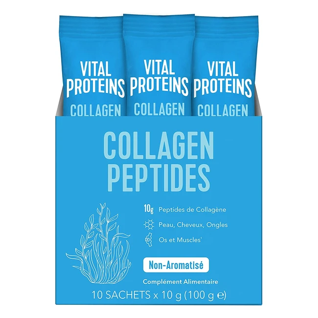 Collagne Vital Proteins en format sticks - Peptides de collagne pour une bea