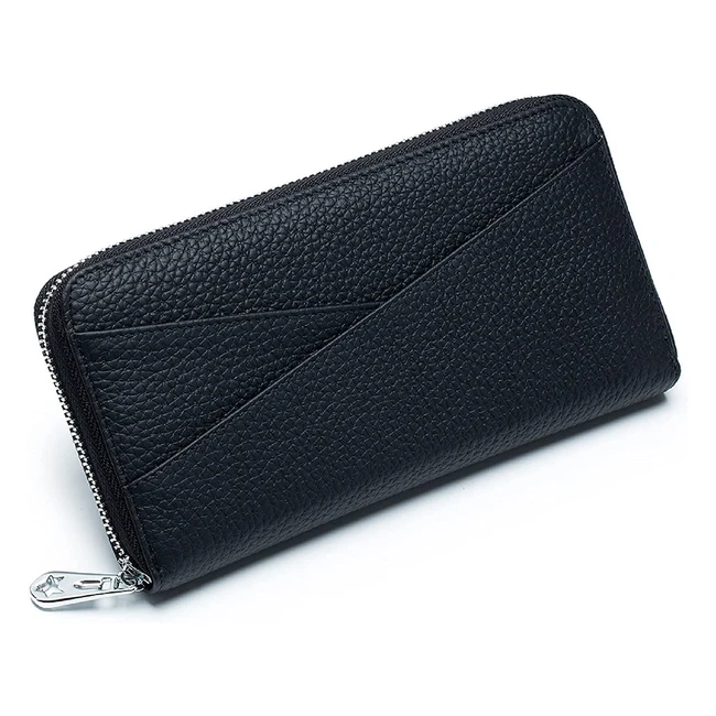 Cartera de piel Unisoul para mujer con bloqueo RFID y 8 ranuras para tarjetas