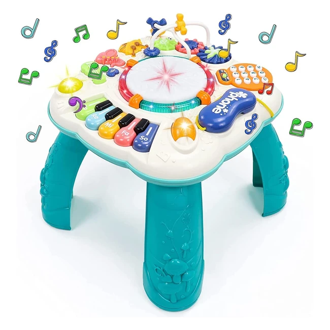 Mesa actividades bebé 6 en 1 con instrumentos musicales, sonidos y luces - Fajiabao