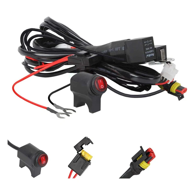 Barre LED Kairiyard pour moto et voiture - 480W 3m étanche avec relais et interrupteur universel