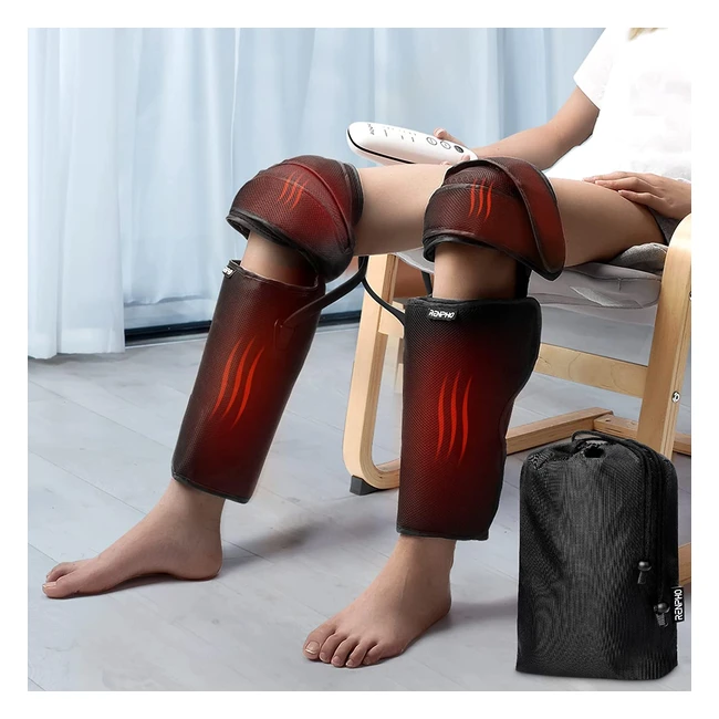 Massaggiatore per gambe RENPHO con compressione d'aria termica - 2 livelli di calore, 2 modalità, 3 intensità