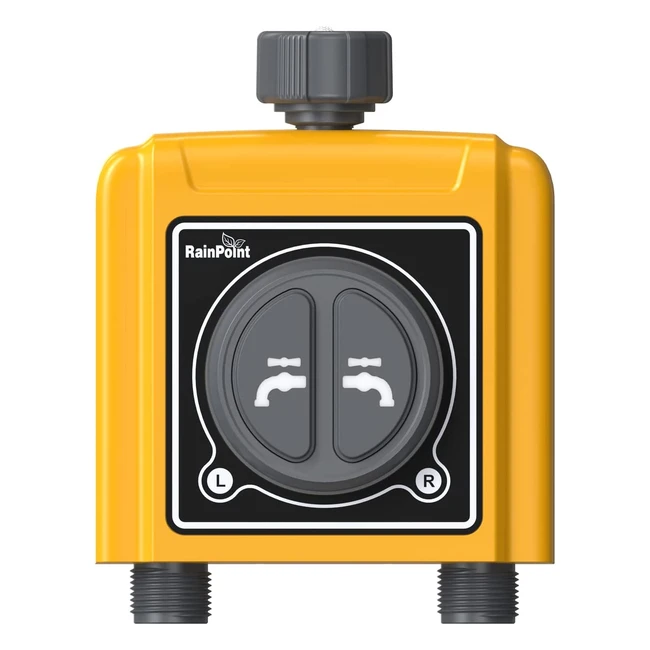 Rainpoint Bewässerungscomputer WLAN - Intelligente automatische Bewässerungssteuerung für Garten und Gewächshaus mit App-Steuerung und Sprachsteuerung - 2 Ausgänge - 24 GHz