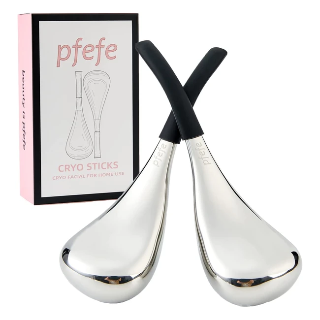 PFEFE Ice Globes - Facial Skin Care Tools for Women - Stainless Steel Cryo Stick