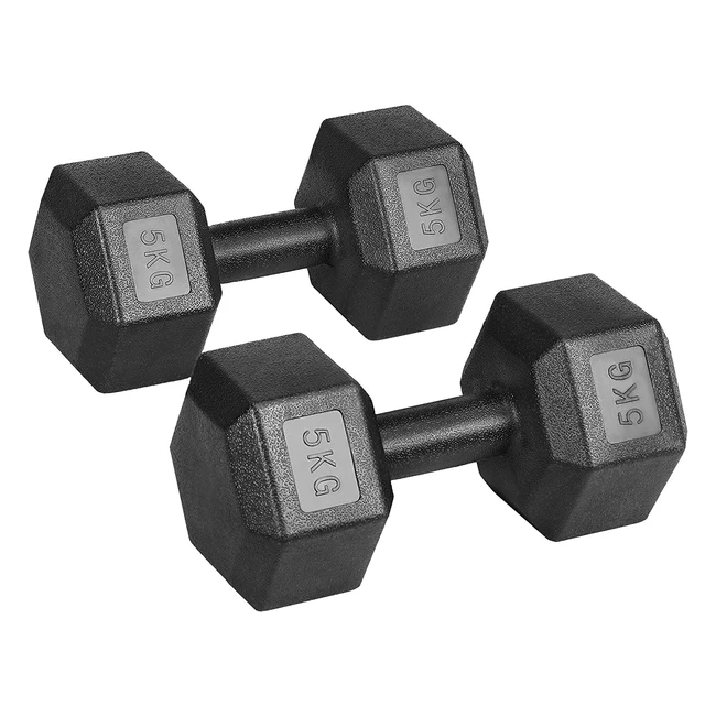 Yaheetech 2er Set Kurzhanteln 10-50kg  Gusseisen Hexagon Gewichte fr Fitness 