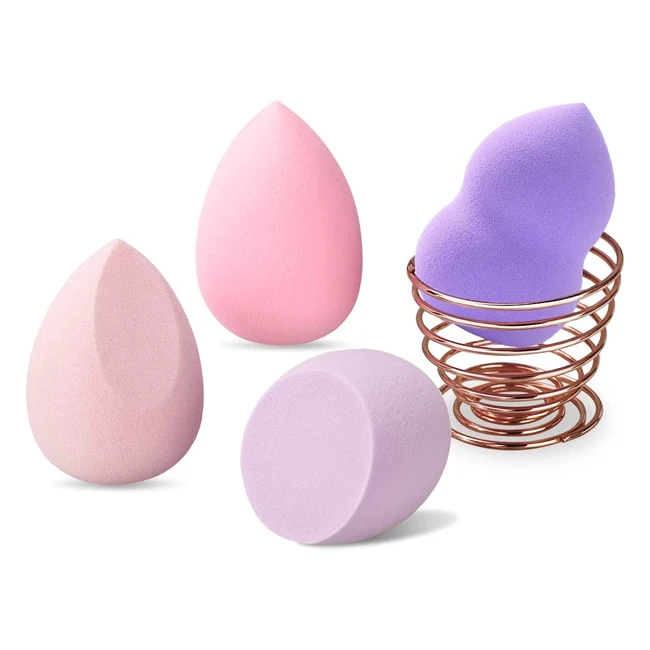 Beauty Blender Spugnette Trucco 4pz Lavabili Senza Lattice per Fondotinta Impecc