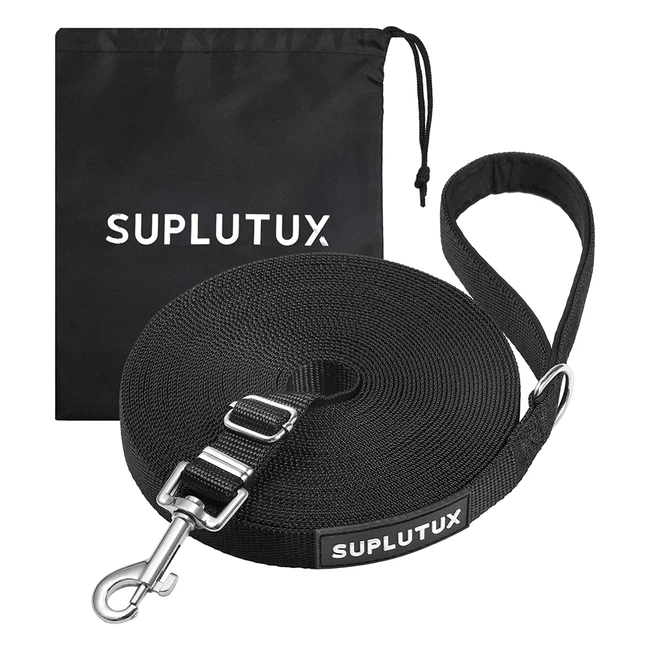 Guinzaglio da addestramento regolabile Soplutux per cani 10m in nylon con impugnatura imbottita e fibbia in zinco lega