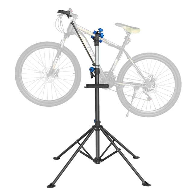 Yaheetech Fahrradmontageständer mit Werkzeugschale und Lenkerhalter - 360° drehbarer Reparaturständer bis 30 kg belastbar