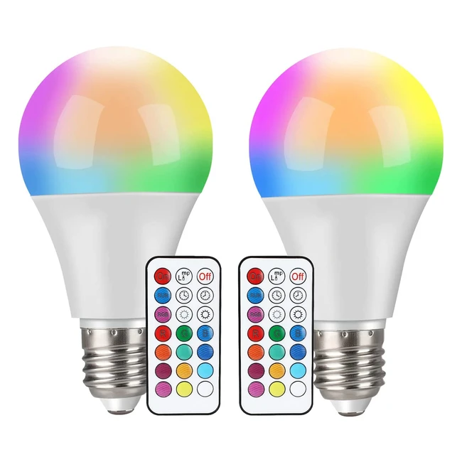 Lampadine Colorate LED RGBW 2 Pezzi - Telecomando Funzione Memoria e Timer