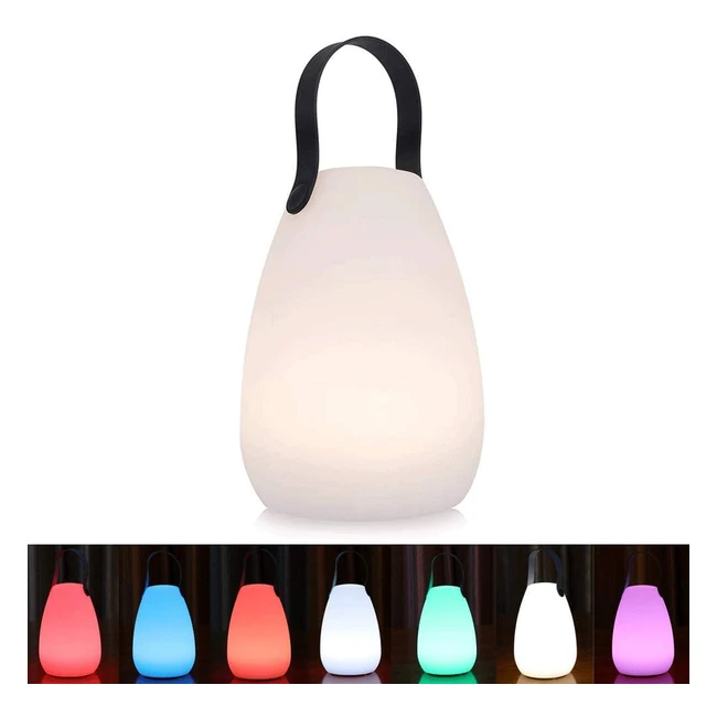 Lampe de table LED rechargeable, étanche et multicolore - Uuffoo