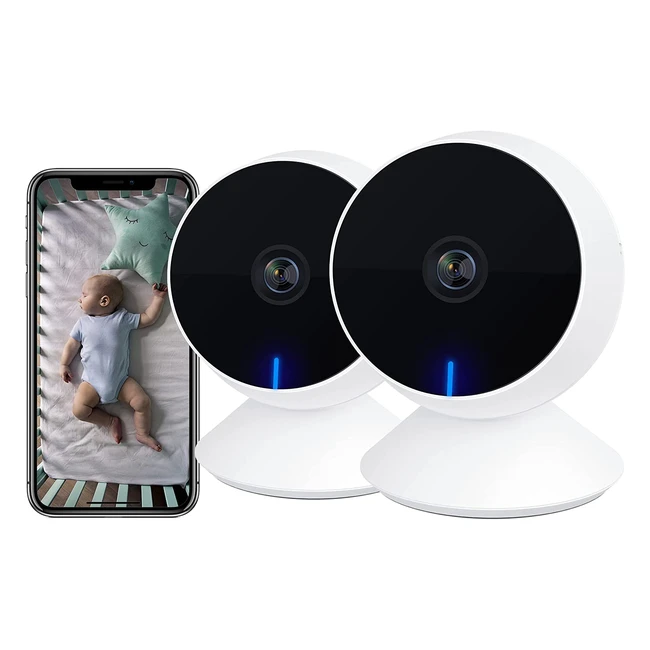 Cámara de bebés Laxihub M1 1080p FHD con visión nocturna, sensor de movimiento y audio bidireccional