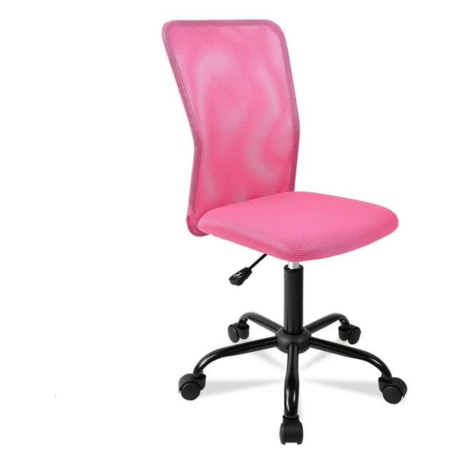 Silla de Oficina Ergonómica Giratoria sin Reposabrazos TLV1265P - Rosa