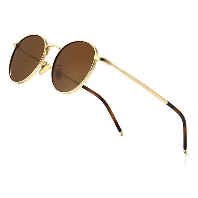 SUNGAIT Vintage Polarized Sunglasses - Classic Retro Metal Frame for Men and Women - SG059