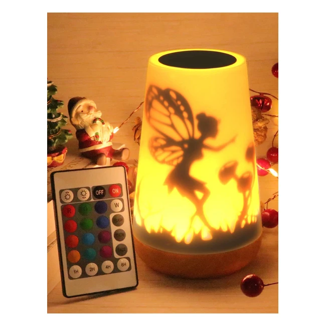 Magical Fairy Night Light with Remote - Rechargeable, Touch Control, 16 Colors