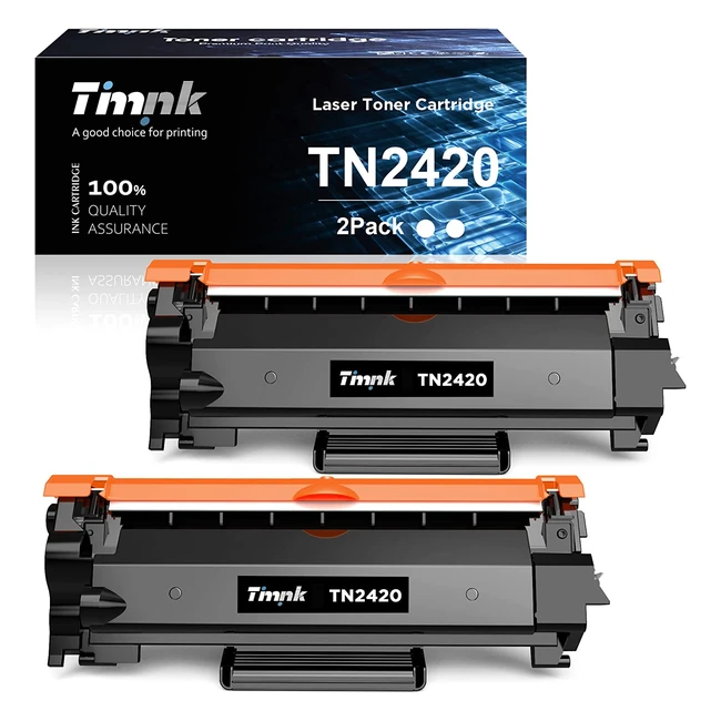 Timink TN2420 Compatible Toner Cartridges for Brother - 2 Pack Black, High Yield, 3000 Pages, ISO Certified