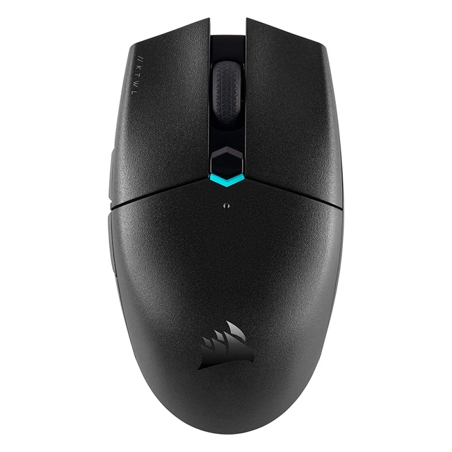 Corsair Katar Pro Wireless Gaming Mouse - 10000 DPI Optical Sensor, Sub1ms Slipstream Wireless, Lightweight Symmetric Shape, Up to 135 Hours Battery Life, 6 Programmable Buttons - Black