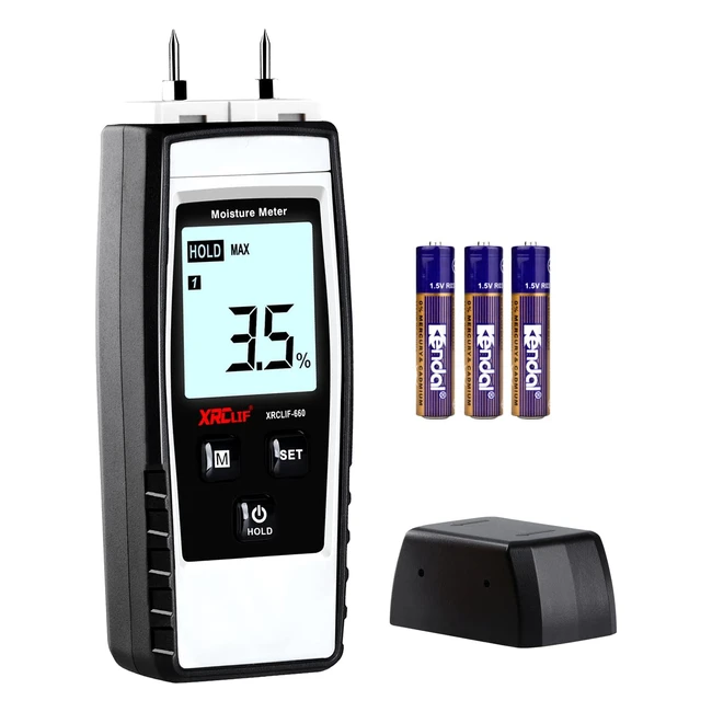 Humidimètre numérique portable pour bois, ciment et autres matériaux - Multifonction avec rétroéclairage