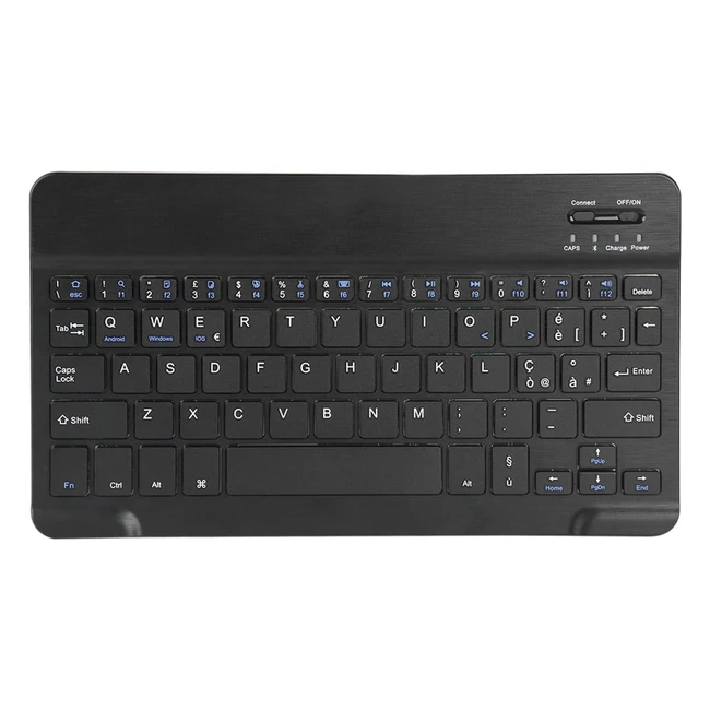Tastiera Bluetooth senza fili CoastCloud QWERTY per Android, Windows, iOS, smartphone, tablet Apple iPad, Samsung Galaxy Tab, Google Nexus, Amazon Fire con cavo USB - Nero